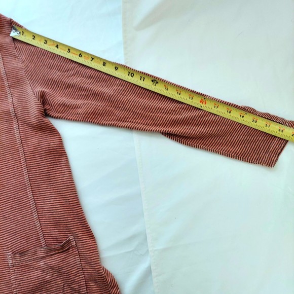 Poetry Orange and Brown Striped Hemp Blend Pullover Sweater Womens Sz 12 - Picture 9 of 13